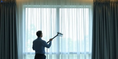Commercial curtain steam cleaning service meridan-plains hotels offices