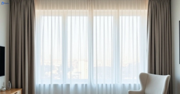 Freshly steam cleaned curtains in meridan-plains QLD